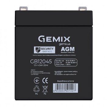 Акумуляторна батарея Gemix 12V 4.5AH (GB12045), Black, AGM Gemix купити в Україні