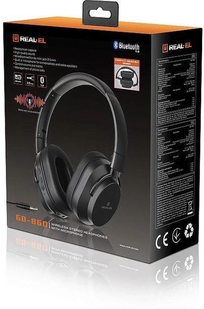 Bluetooth-гарнітура REAL-EL GD-860 Black REAL-EL купити в Україні