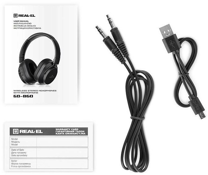 Bluetooth-гарнітура REAL-EL GD-860 Black REAL-EL купити в Україні