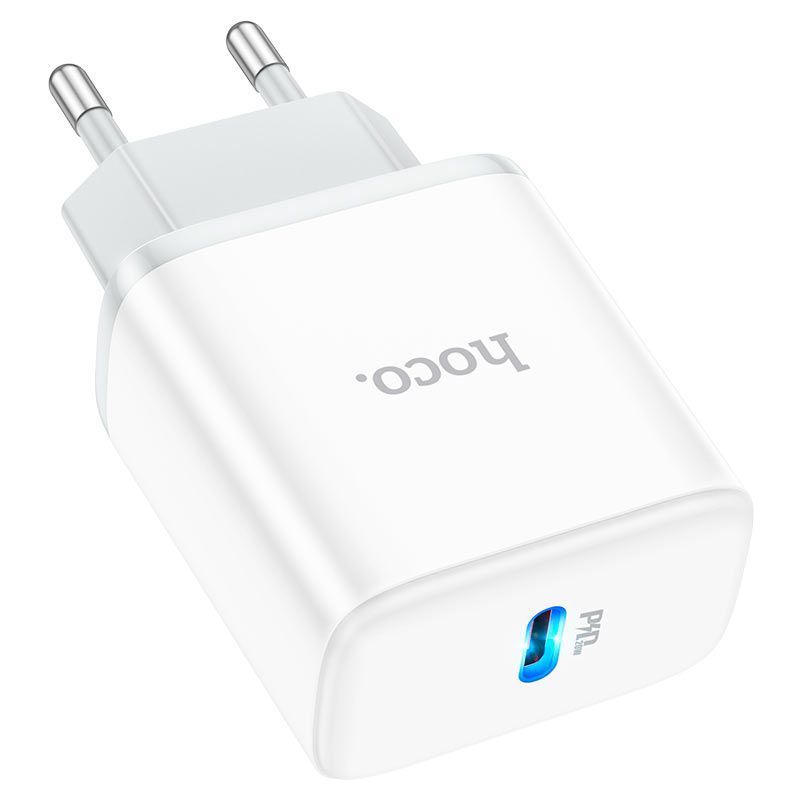 СЗУ 110-240V HOCO C104A, USB-C, PD20W, White, Box HOCO купить в Украине