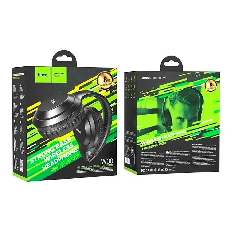 Бездротові навушники Bluetooth HOCO W30, Black, Box HOCO купити в Україні