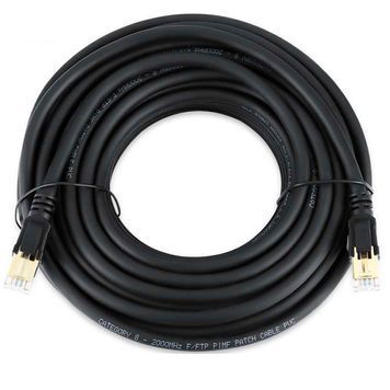 Патч-корд литой VEGGIEG, CCA, SSTP, RJ45, Cat.8, 8m, черный VEGGIEG купить в Украине
