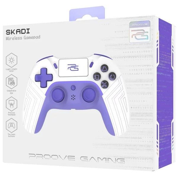 Геймпад бездротовий Proove Gaming Skadi White/Purple Proove купити в Україні
