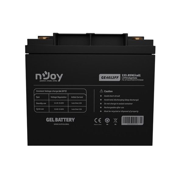 Аккумуляторная батарея Njoy GE4012FF 12V 40AH (BTVGCDTOMTCFFCN01B) GEL Njoy купить в Украине