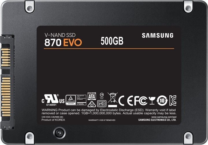 Накопитель SSD 500GB Samsung 870 EVO 2.5" SATAIII MLC (MZ-77E500B/EU) Samsung купить в Украине