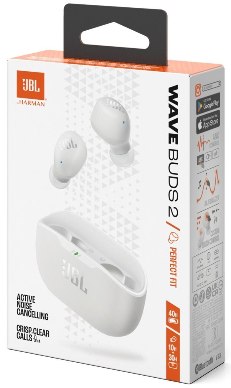 Bluetooth-гарнітура JBL Wave Buds 2 White (JBLWBUDS2WHT) JBL купити в Україні