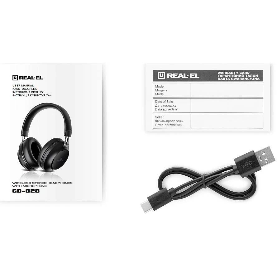 Bluetooth-гарнітура REAL-EL GD-828 Black REAL-EL купити в Україні
