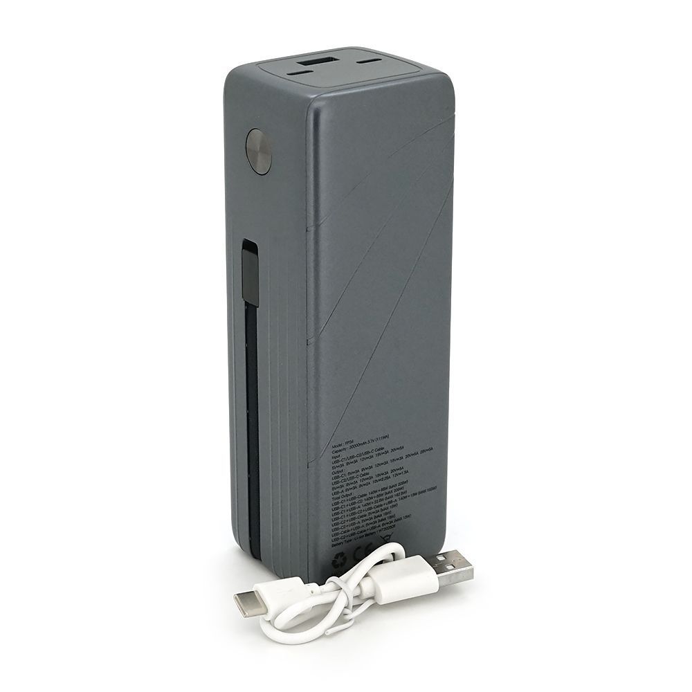 Powerbank Fulltech FP34 30000mAh, Fast charge PD140W, Li-pol, LCD Display, Вход:Type-C, Выходы: 2xUSB Type-C, 1xUSB Type-A, USB Type-C Cable, Box FULLTECH PRIME купить в Украине