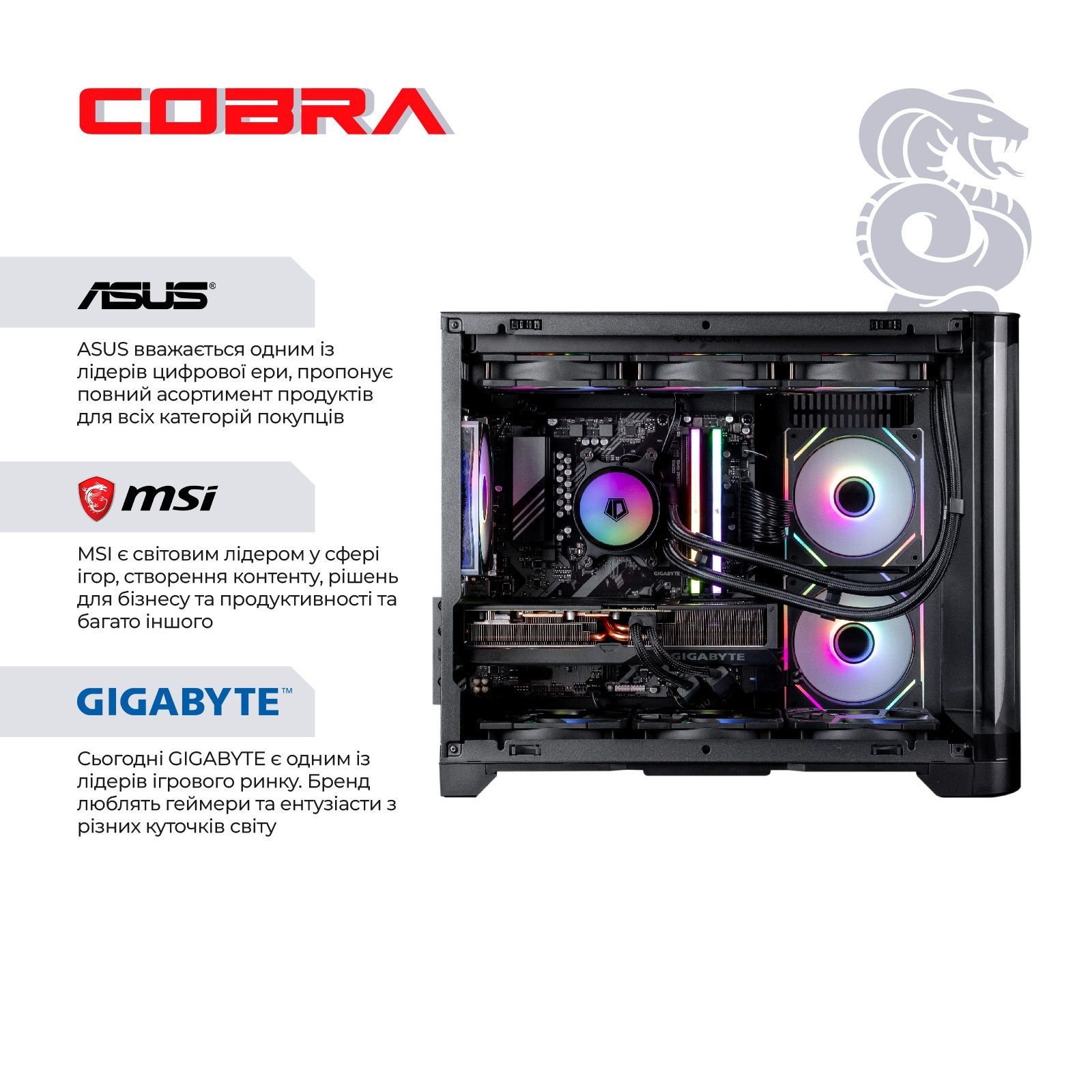 Персональный компьютер COBRA Gaming (A99X.64.S1.97.22127) COBRA купить в Украине