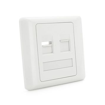 Рамка 86х86 под 2 модуля Keystone Jack RJ-45 кат.5E UTP, 2-port Q100 Voltronic купить в Украине