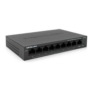 Коммутатор POE Mercury MS09CPS с 8 портами POE + 1 порт UP-Link 100Мбит, БП в комплекте, Q18 Voltronic купить в Украине