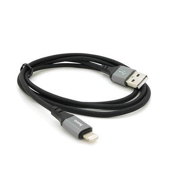 Кабель Hoco X86, Lightning-USB, 2.4A, довжина 1м, Black, BOX HOCO купити в Україні