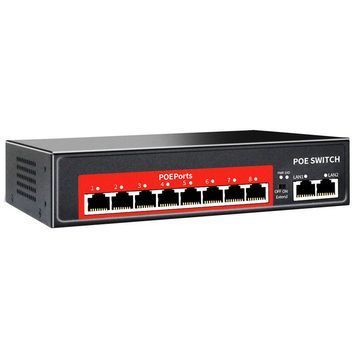 8-портовий керований PoE комутатор YOSO YO208DM-90 з 8 портами POE 100Мбіт + 2 UP-Link 100Мбіт, 52V / 90W. APP-Amitres YOSO купити в Україні