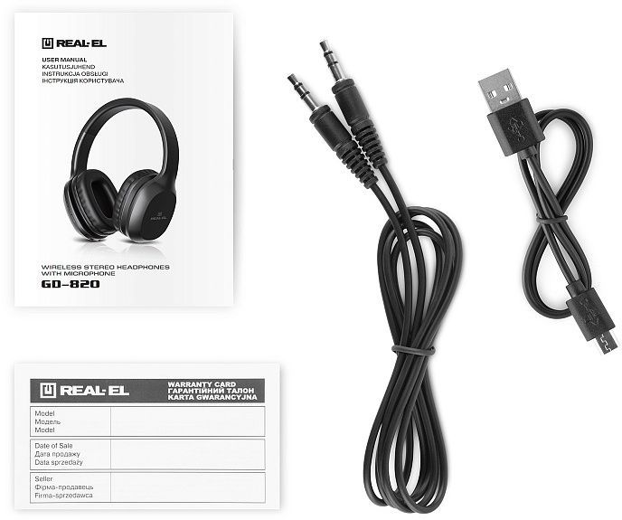 Bluetooth-гарнітура REAL-EL GD-820 Black REAL-EL купити в Україні