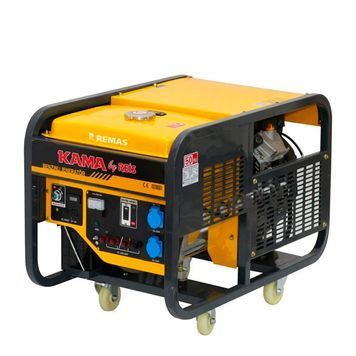 Бензиновий генератор KGL12000FE, 1-фазний 230V, 50Hz, 12kVA / 9.5kW, бак 25 л, витрата 3,75 л / год, пуск: стартер (без АКБ), 930х555х580 мм, 140 кг KAMA купити в Україні