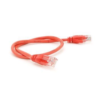 Патч-корд литой RITAR, CCA, UTP, RJ45, Cat.5e, 0,3m, красный Q1000 Ritar купить в Украине