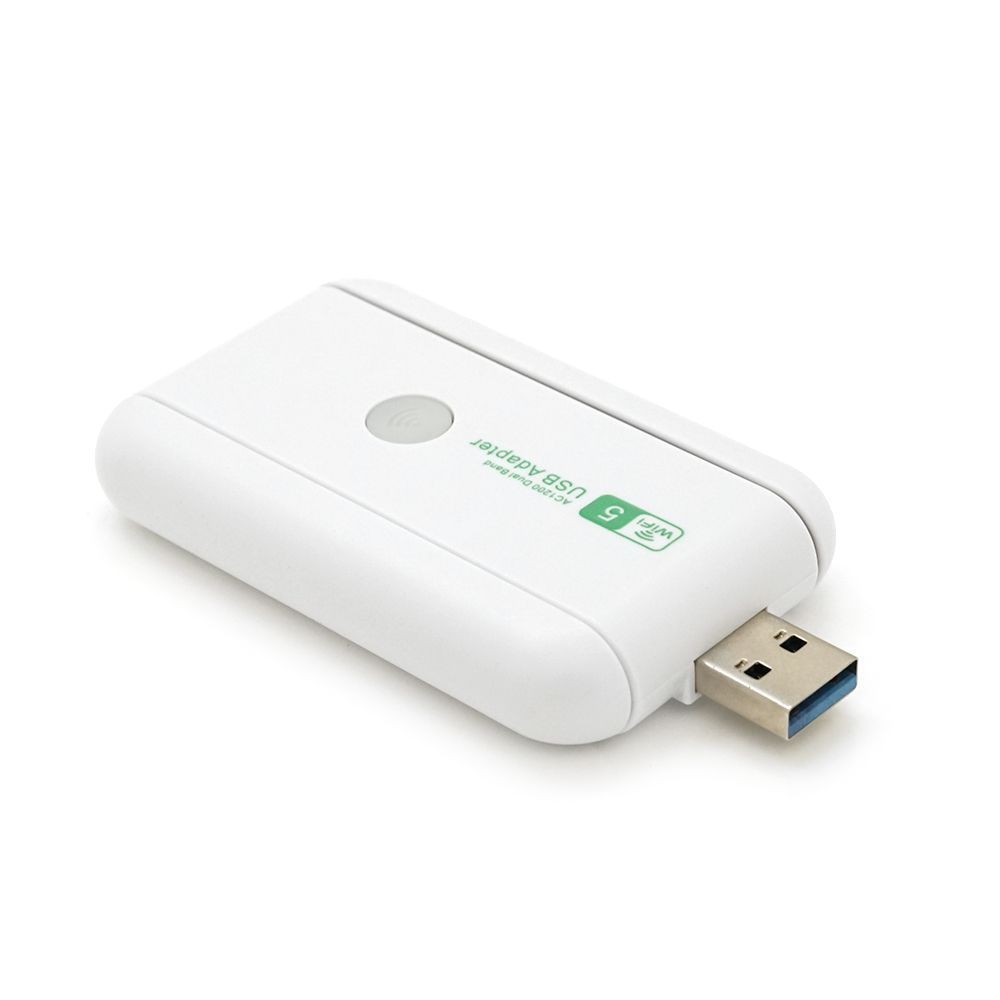 Беспроводной сетевой адаптер Wi-Fi-USB3.0 Merlion LV-UAC15, RTL8812BU, с 2-мя антеннами 10см, 802.11bgn, 1200MB, 2.4 GHz, Blister Q20 MERLION купить в Украине