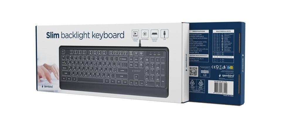 Клавіатура Gembird KB-UML-04-CYRL Black Gembird купити в Україні