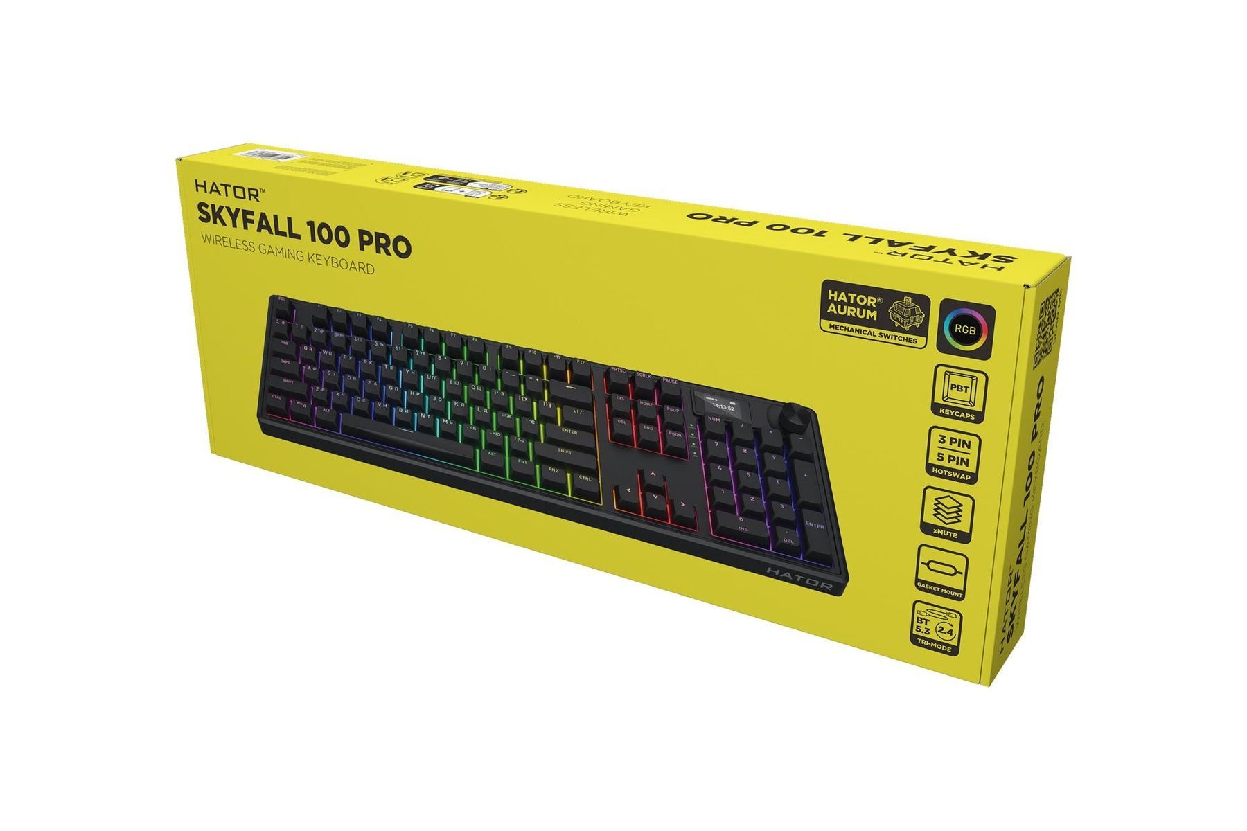 Клавіатура бездротова Hator Skyfall 100 Pro Wireless Black (HTK4101UA) Hator купити в Україні