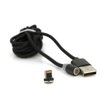 Магнітний кабель PiPo USB 2.0 / Lighting, 2m, 2А, тканинна оплетка, броньований, знімач, Black, BOX PiPo купити в Україні