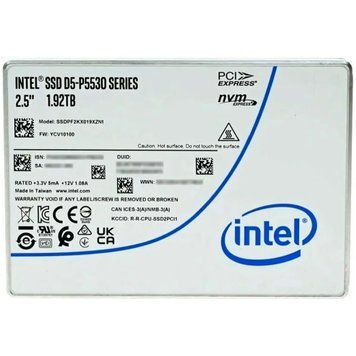 SSD Enterprise Intel D5-P5530 U.2 2.5" 1.92TB 2.5" U.2 15mm, NVMe, TLC OEM (SSDPF2KX019XZN1) Intel купить в Украине