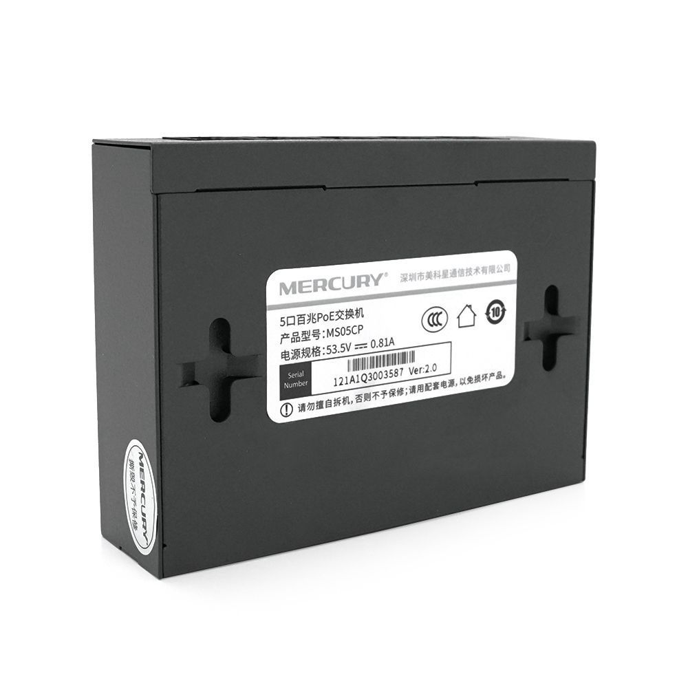 Комутатор POE 48V Mercury MS05CP 4 порти POE+1 порт Ethernet (Uplink ) 10 / 100 Мбіт / сек, БП в комплекті + перехідник MERCURY купити в Україні