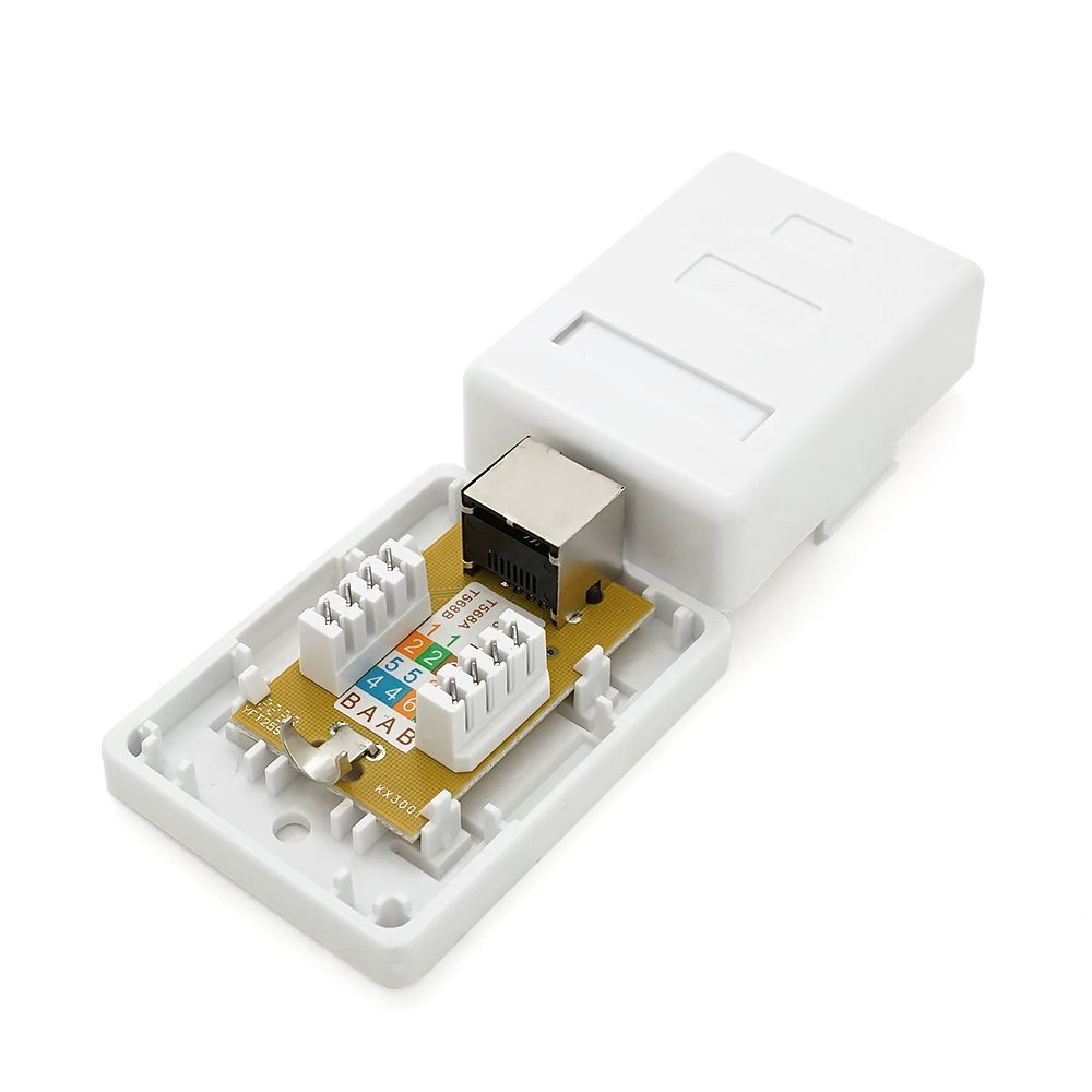 Розетка RITAR FTP 8P8C RJ45 1 порт Cat-6, накладна біла Q500 Ritar купити в Україні