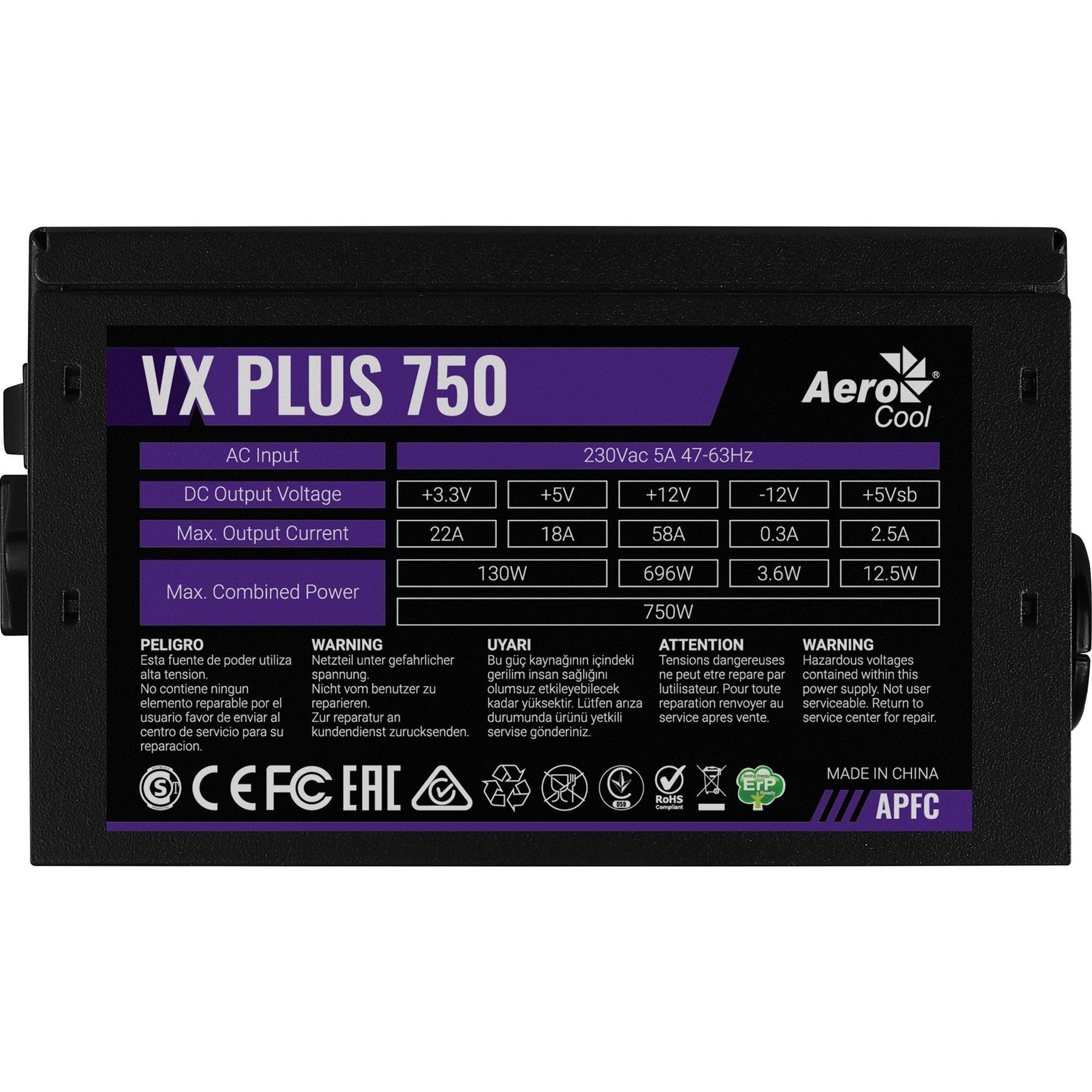 Блок питания AeroCool VX Plus Stealth 750 (ACPN-VS75AEY.12) 750W AeroCool купить в Украине