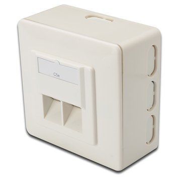 Настінна розетка DIGITUS cat. 5e, 2xRJ45, 8P8C (DN-9002-N) Digitus купити в Україні