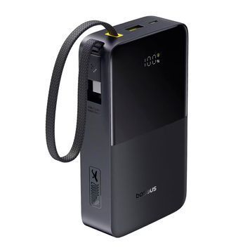 PowerBank Baseus EnerFill FP51 Bipow 2 Pro Digital Display Fast Charge 30000mAh 22.5W, 2*USB+Type-C, PD3.0, QC3.0, Black, Q20 Baseus купити в Україні
