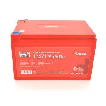 Литий-железо-фосфатный аккумулятор Merlion LiFePO4 12.8V 12AH (4S2P / BMS-15A), (151x98x95), 2,5kg for UPS, до 5000 циклов, Q12 MERLION купить в Украине