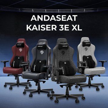Кресло для геймеров Anda Seat Kaiser 3E XL Dark Gray Fabric (AD23YC-XL-09-GB-CF-G01) Anda Seat купить в Украине