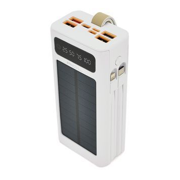 Powerbank ACL PW-90 30000mAh, SOLAR, TypeC + Lighting, 0,72kg, WHITE, Box ACL купить в Украине
