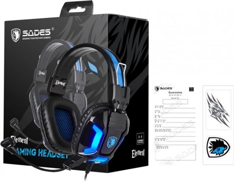 Гарнитура Sades SA-702 Element Black/Blue (sa702bl) Sades купить в Украине