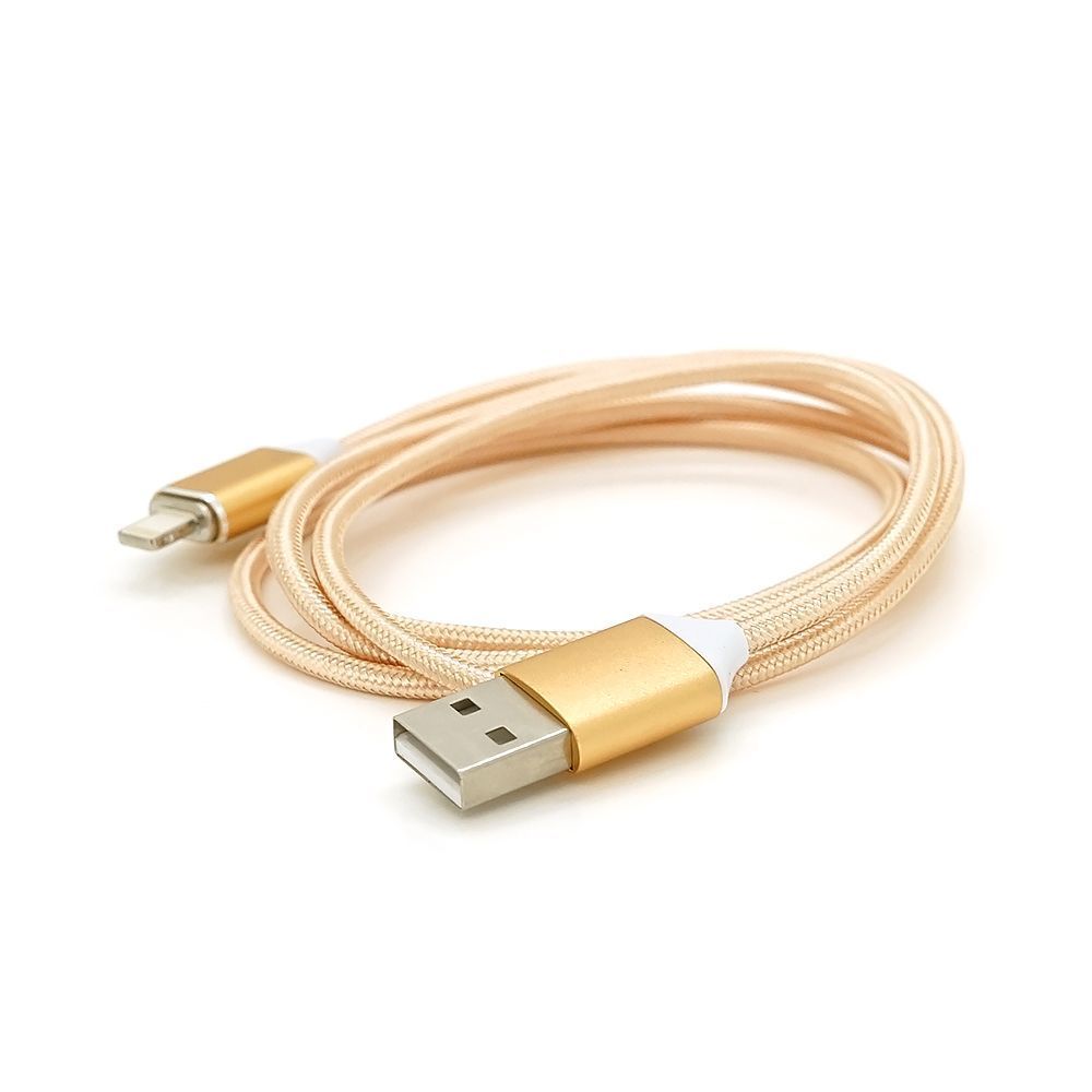 Магнитный кабель USB 2.0 / Micro, 1m, 2А, индикатор заряда, тканевая оплетка, съемник, Gold, Blister ( под наконечник 8751 ) Ninja купить в Украине