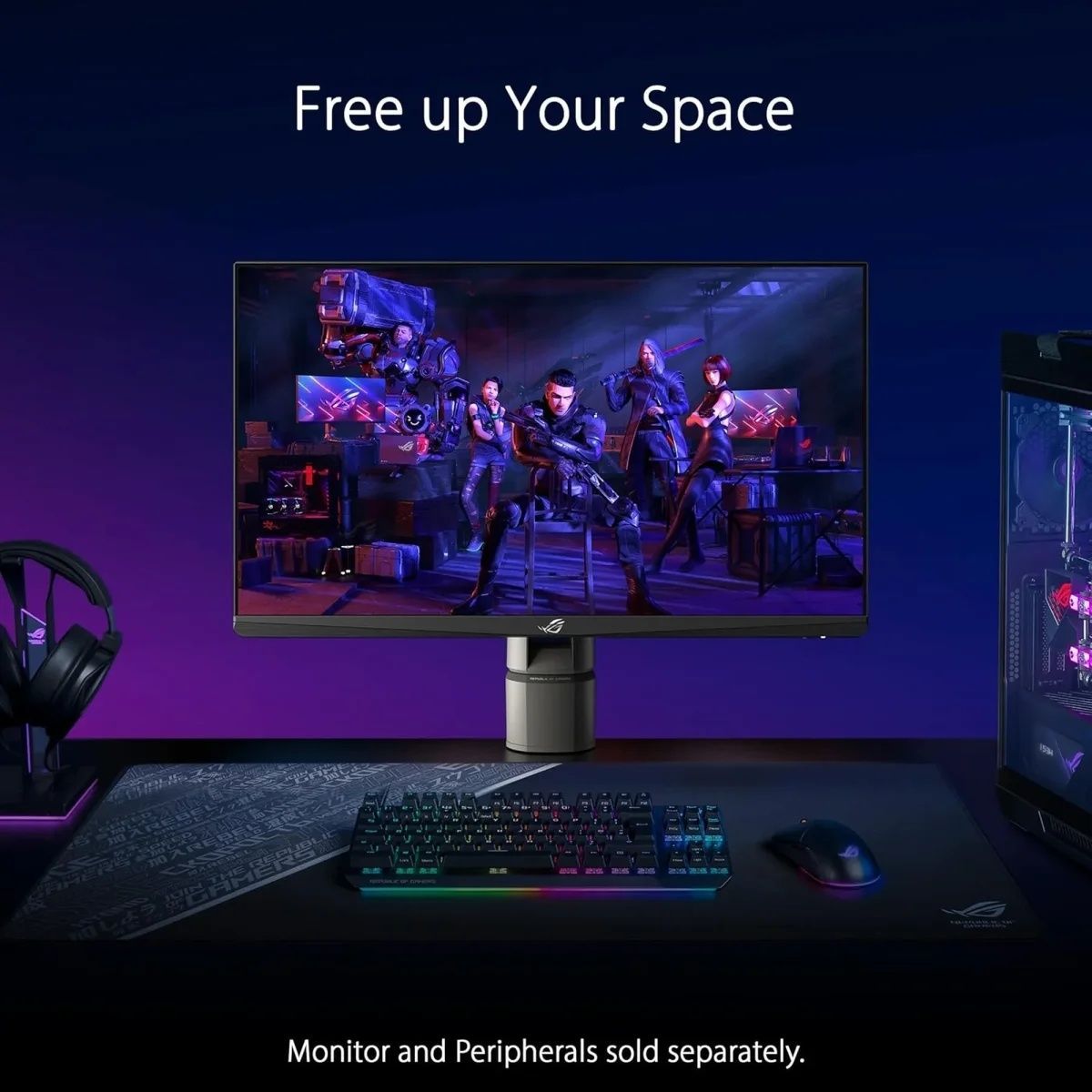 Кріплення для монітора (кронштейн) ASUS ROG Desk Mount Kit ACL01 (&lrm;90LA00I7-B01170) XG27AQ,XG27UQ,XG27UQR,XG349C,PG27UQR,PG32UQX Asus купити в Україні