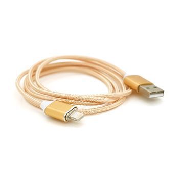 Магнітний кабель USB 2.0 / Micro, 1m, 2А, індикатор заряду, тканинне обплетення, знімач, Gold, Blister ( під наконечник 8751 ) Ninja купити в Україні