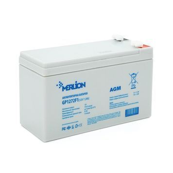 Акумуляторна батарея MERLION AGM GP1272F1 12 V 7,2 Ah ( 150 x 65 x 95 (100) ) White Q10 MERLION купити в Україні