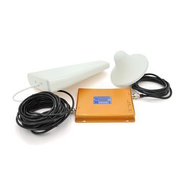 Комплект підсилювач GSM306-3G-4G 900 / 1800 / 2100МГц. Підсилювач тридіапазонний, антена прийому 20м кабелю, антена ретрансляції 3 метри. Gold Voltronic купити в Україні