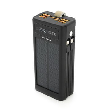 Powerbank ACL PW-90 30000mAh, SOLAR, Кабеля TypeC + Lighting, 0,72kg, Black, Box ACL купить в Украине