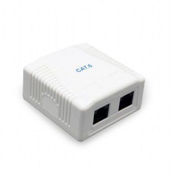 Розетка Cablexpert (NCAC-2U6-01) 2хRJ-45, Cat6, внешняя, белый Cablexpert купить в Украине