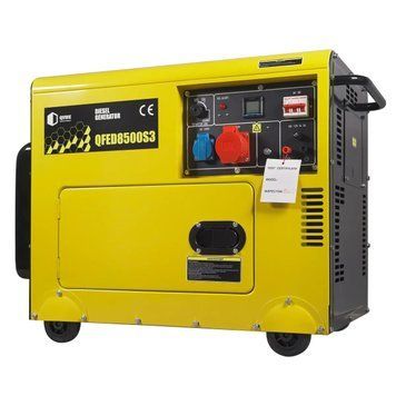 Генератор дизельний 3-х фазний Qube QFED8500S3 3-phase, 6.0/6.5kW, 220V/380V,15L,canopy Ел. cтарт QUBE купити в Україні