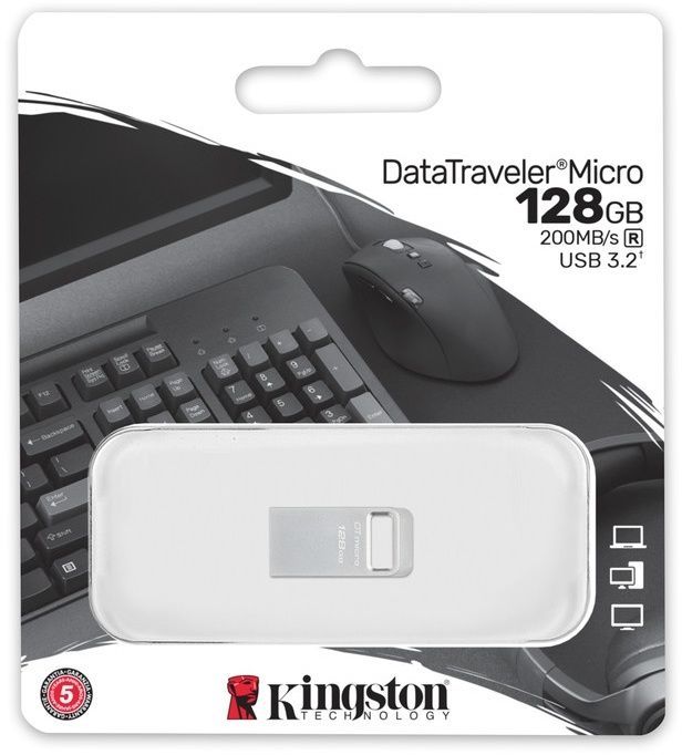 Флеш-накопичувач USB3.2 128GB Kingston DataTraveler Micro (DTMC3G2/128GB) Kingston купити в Україні
