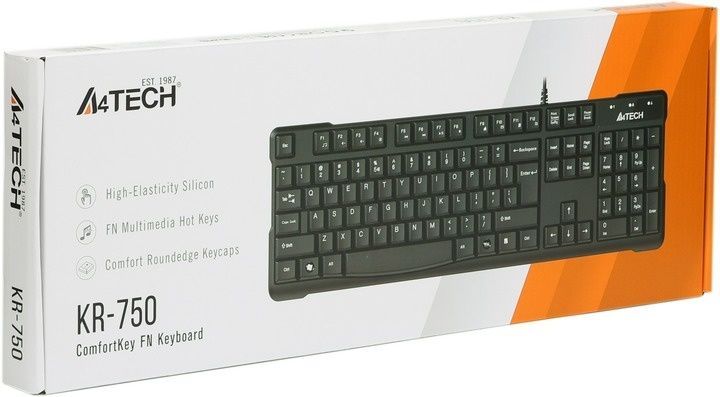 Клавиатура A4Tech KR-750 Ukr Black A4Tech купить в Украине