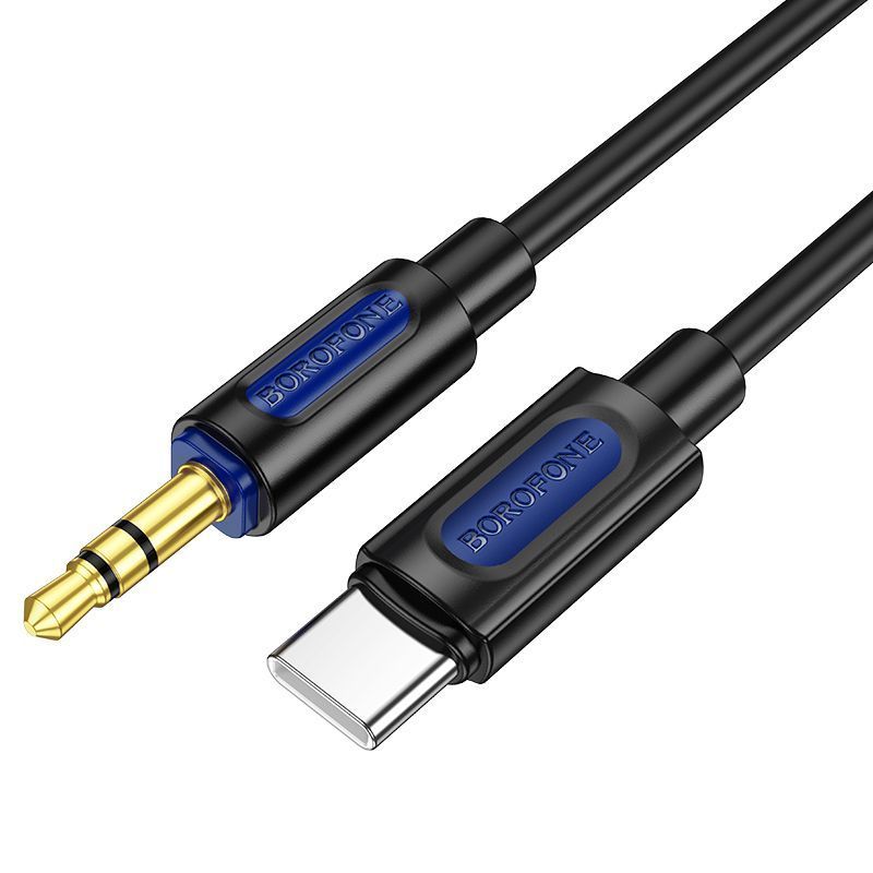 Кабель Borofone BL20 Jack 3.5mm(M) =>Type-C(M), 1м, Black, Box Borofone купити в Україні