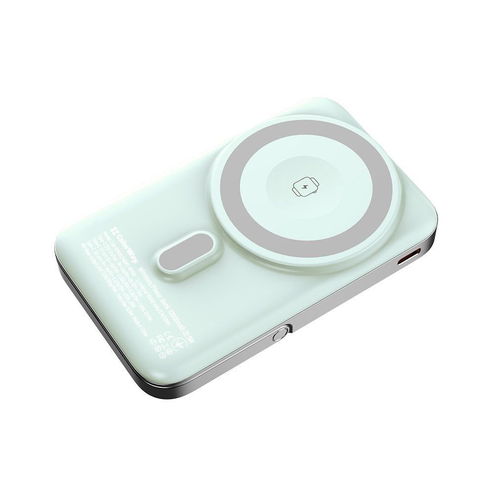 Универсальная мобильная батарея ColorWay 15W MagSafe & Watch Wireless 10000mAh Aquamarine (CW-PB100LPA2MT-WPDD) ColorWay купить в Украине