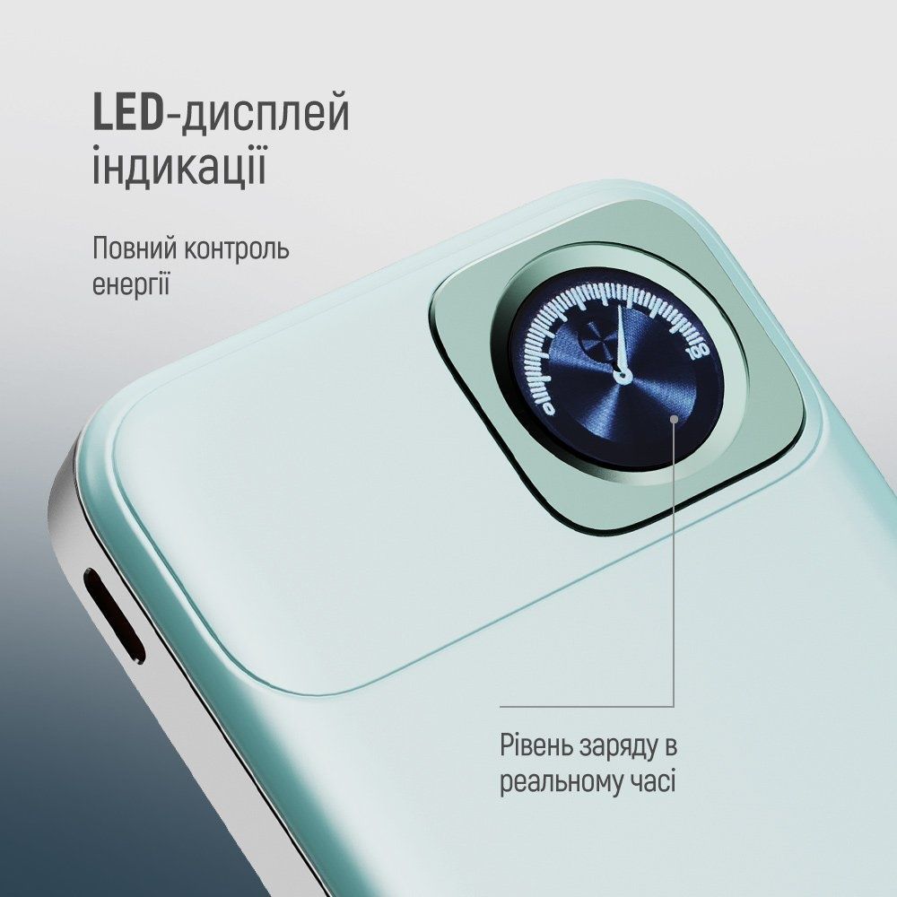 Универсальная мобильная батарея ColorWay 15W MagSafe & Watch Wireless 10000mAh Aquamarine (CW-PB100LPA2MT-WPDD) ColorWay купить в Украине