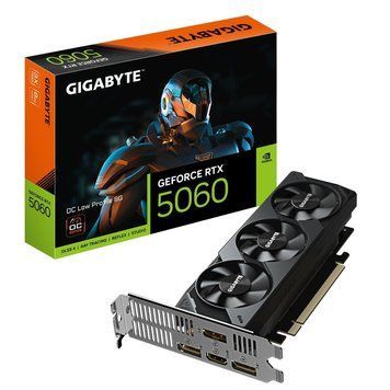 Видеокарта GF RTX 5060 8GB GDDR7 Low Profile OC Gigabyte (GV-N5060OC-8GL) Gigabyte купить в Украине