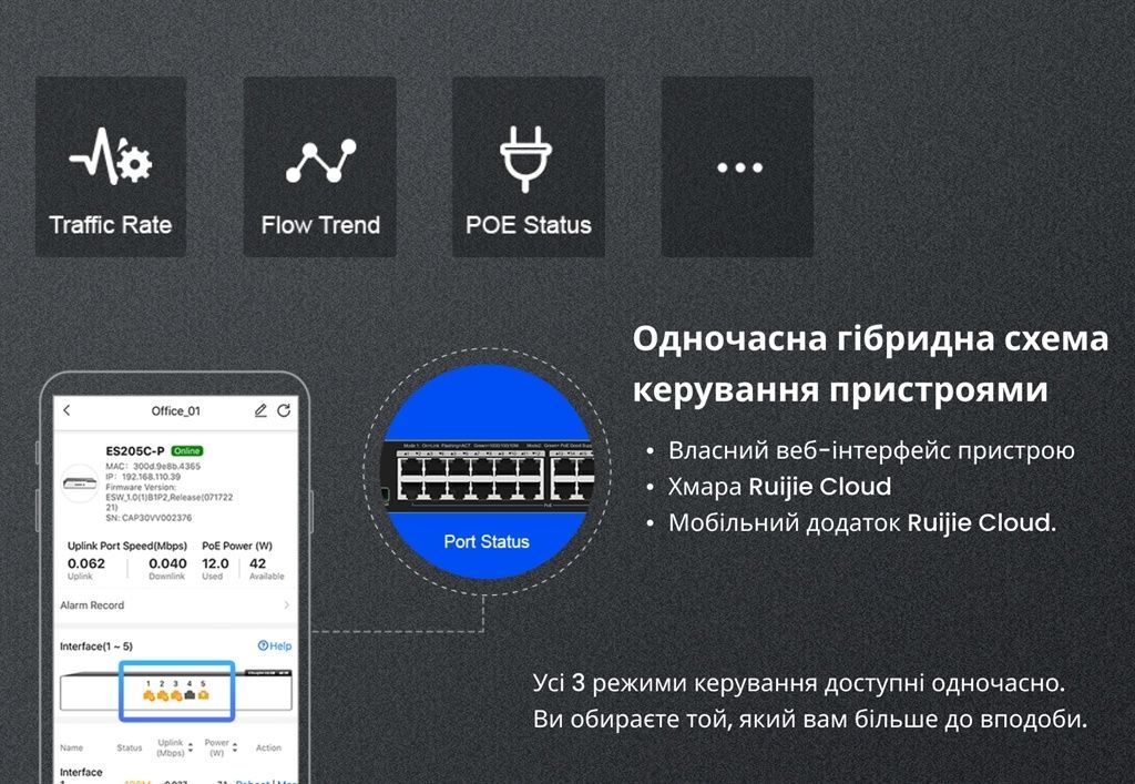 Комутатор Ruijie Reyee RG-ES205GC Ruijie купити в Україні