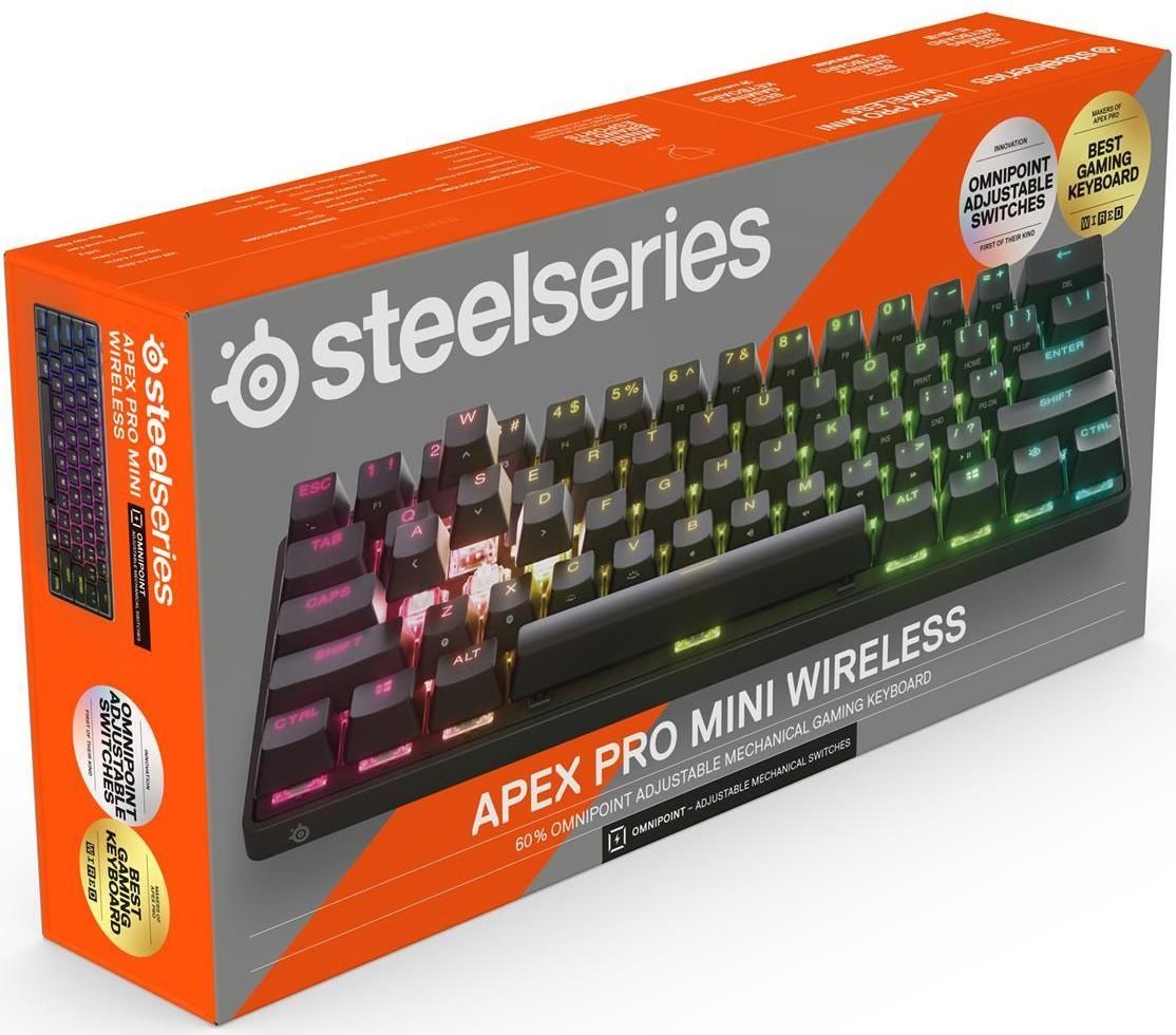 Клавиатура беспроводная SteelSeries Apex Pro Mini Wireless Black (64842) SteelSeries купить в Украине